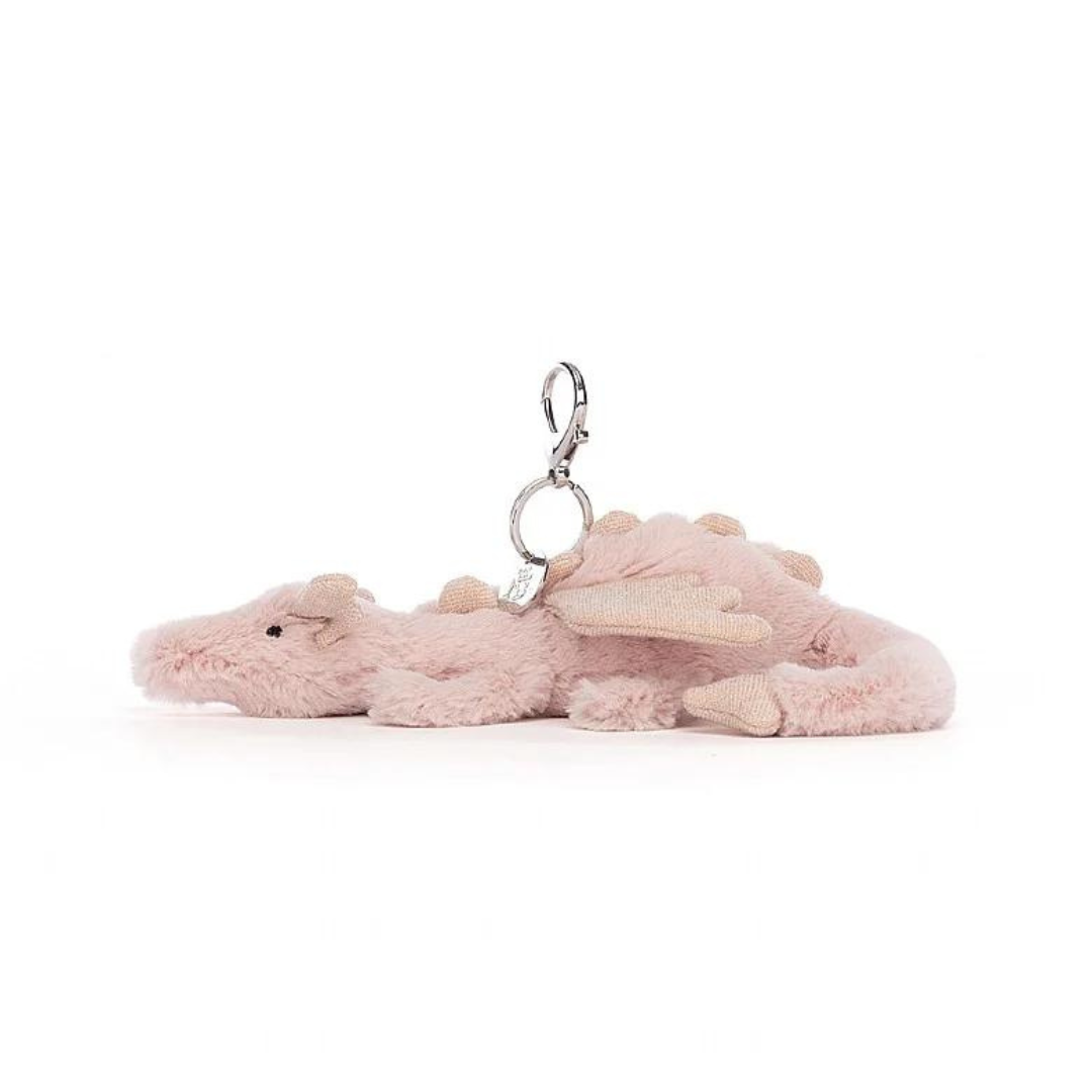 Jellycat Rose Dragon Bag Charm - The Cottage