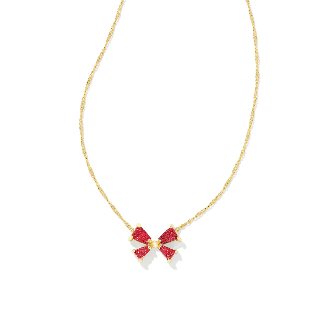 Kendra Scott Blair Bow Pendant Necklace - Gold