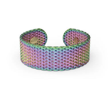 &Livy Metalysic Mesh 8mm Adjustable Ring - Spectra - The Cottage