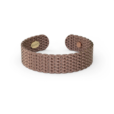 &Livy Metalysic Mesh 6mm Adjustable Ring - Rose Gold - The Cottage