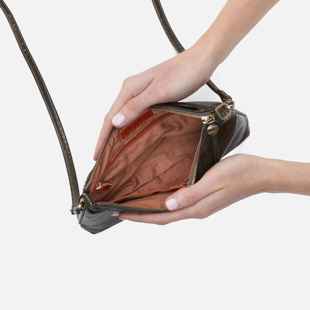 Hobo Darcy Crossbody Polished Leather - Deep Moss