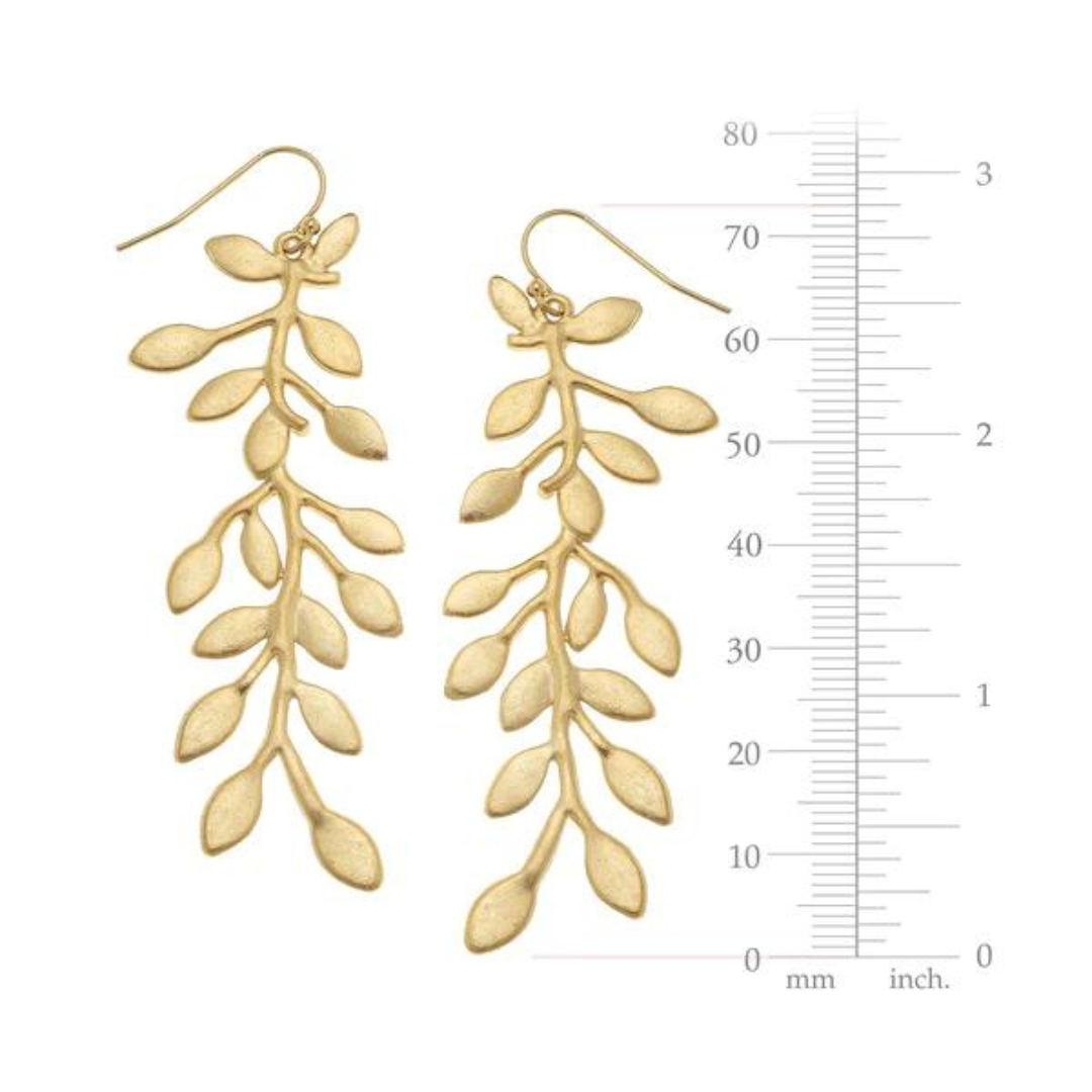 Susan Shaw Handcast Vine Earrings