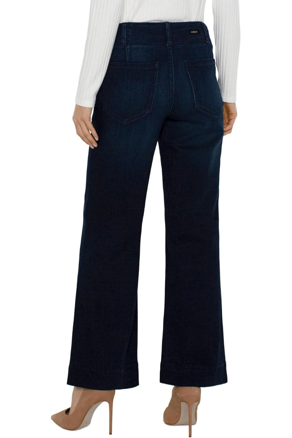 Liverpool Patch Pocket Wide Leg Jeans - Summit Lake