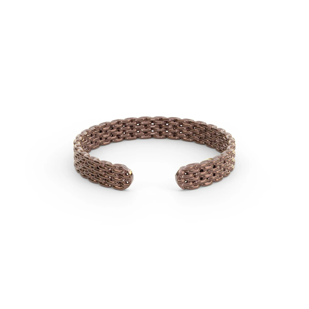 &Livy Metalysic Mesh 3mm Adjustable Ring - Rose Gold - The Cottage