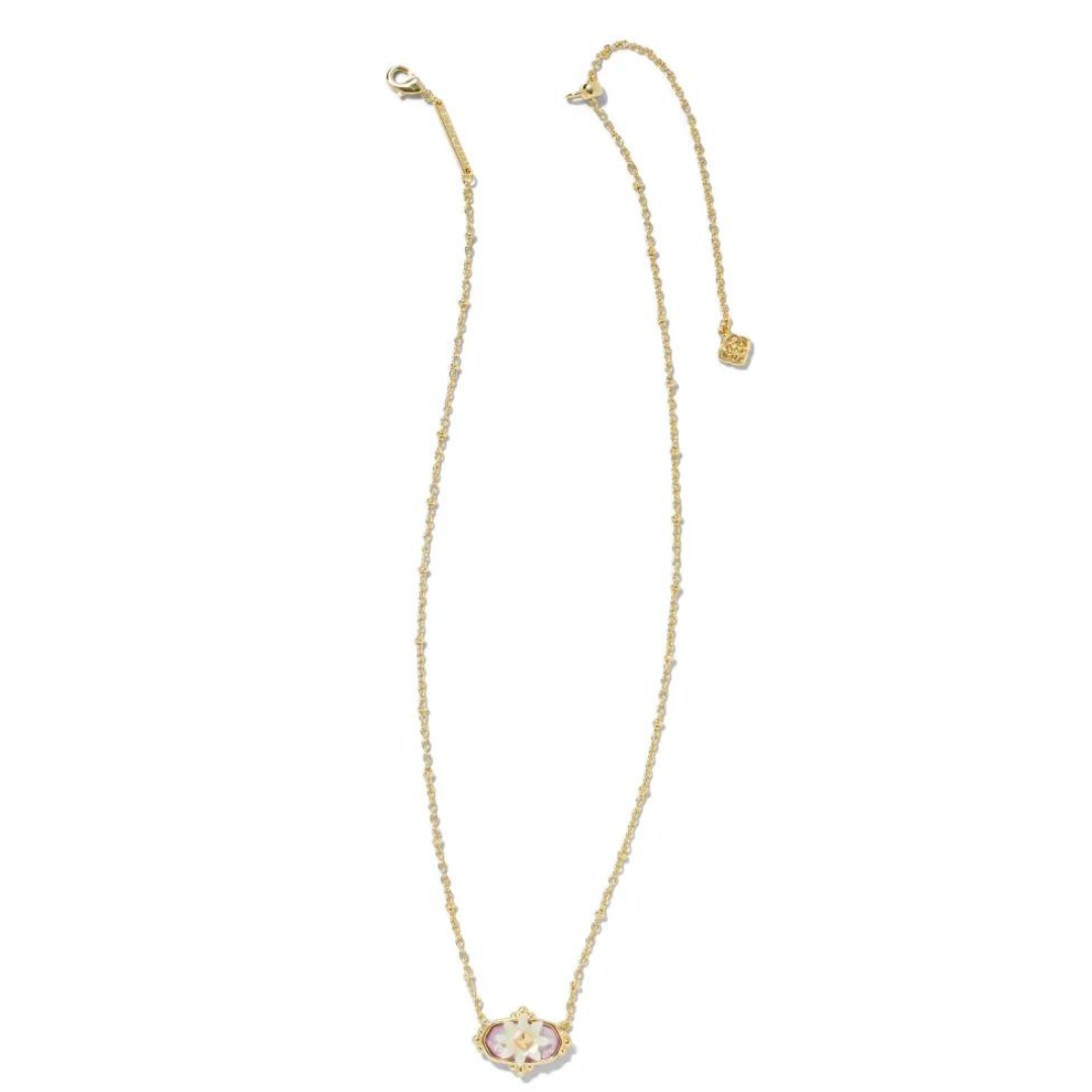 Kendra Scott Elisa Flower Petal Framed Necklace - Gold - The Cottage