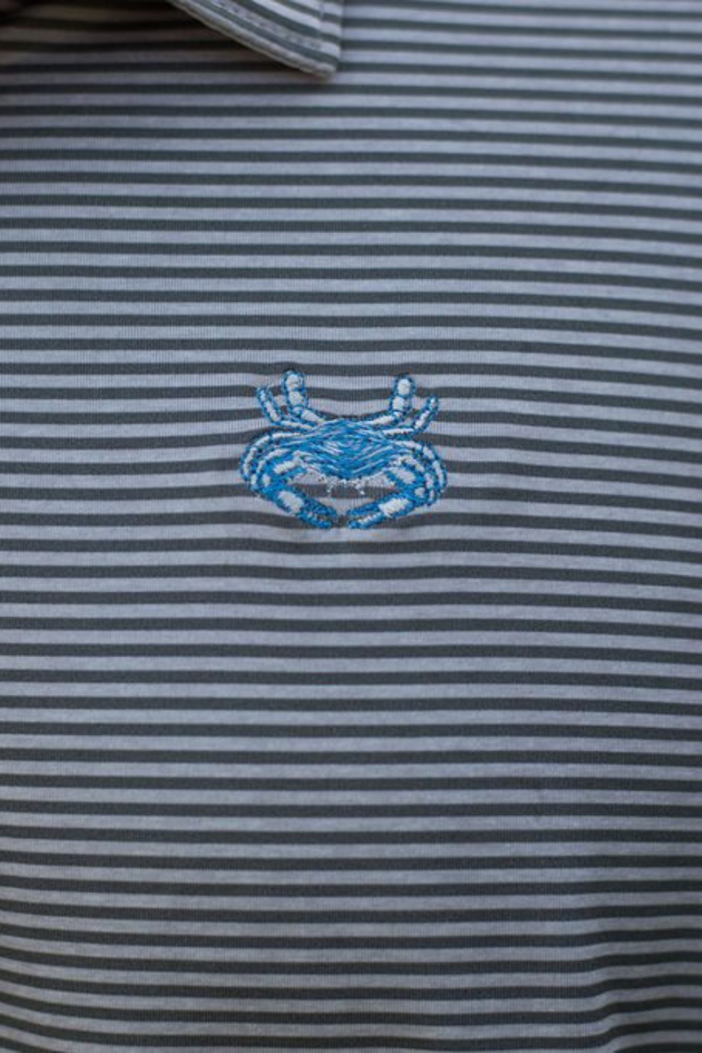 Craberdashery Pin Stripe Polo - Dark Grey