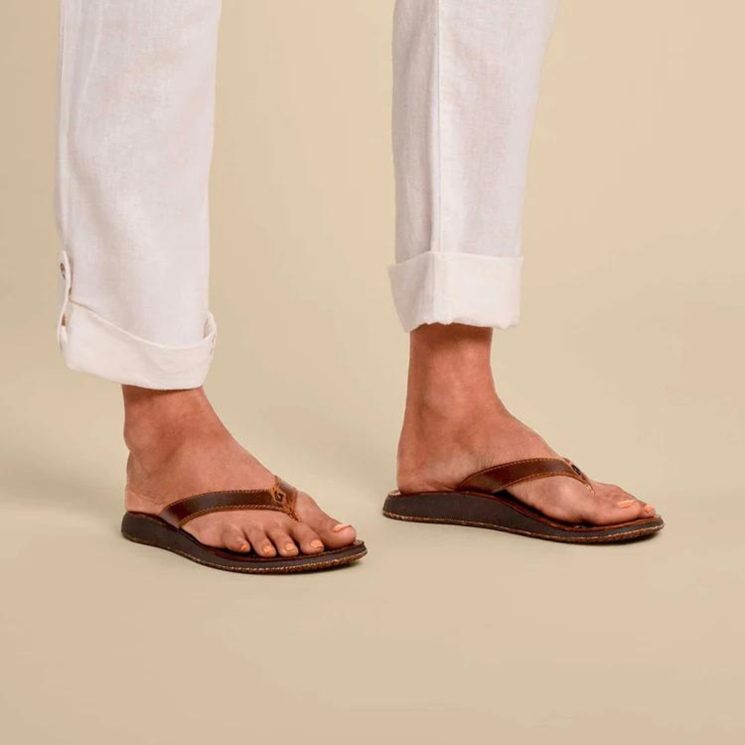 Olukai Paniolo Flip Flops - Natural - The Cottage