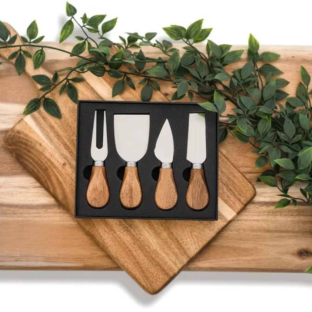 Lynn & Liana Acacia Cheese Knife Set