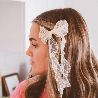 Callie Lace Bow Clip - The Cottage