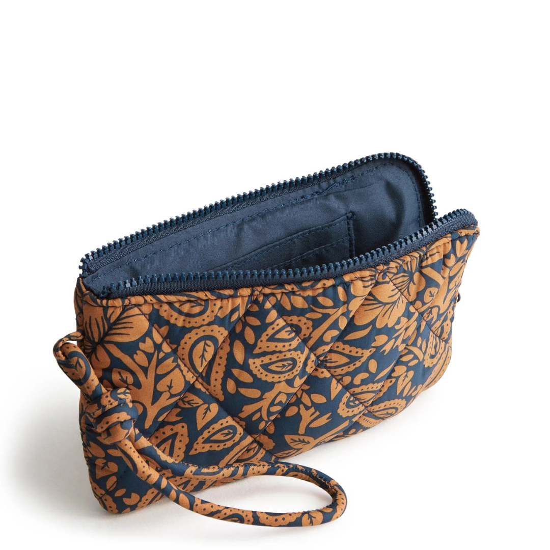 Vera Bradley Zip Wristlet - Lotus Montage Roasted Pecan