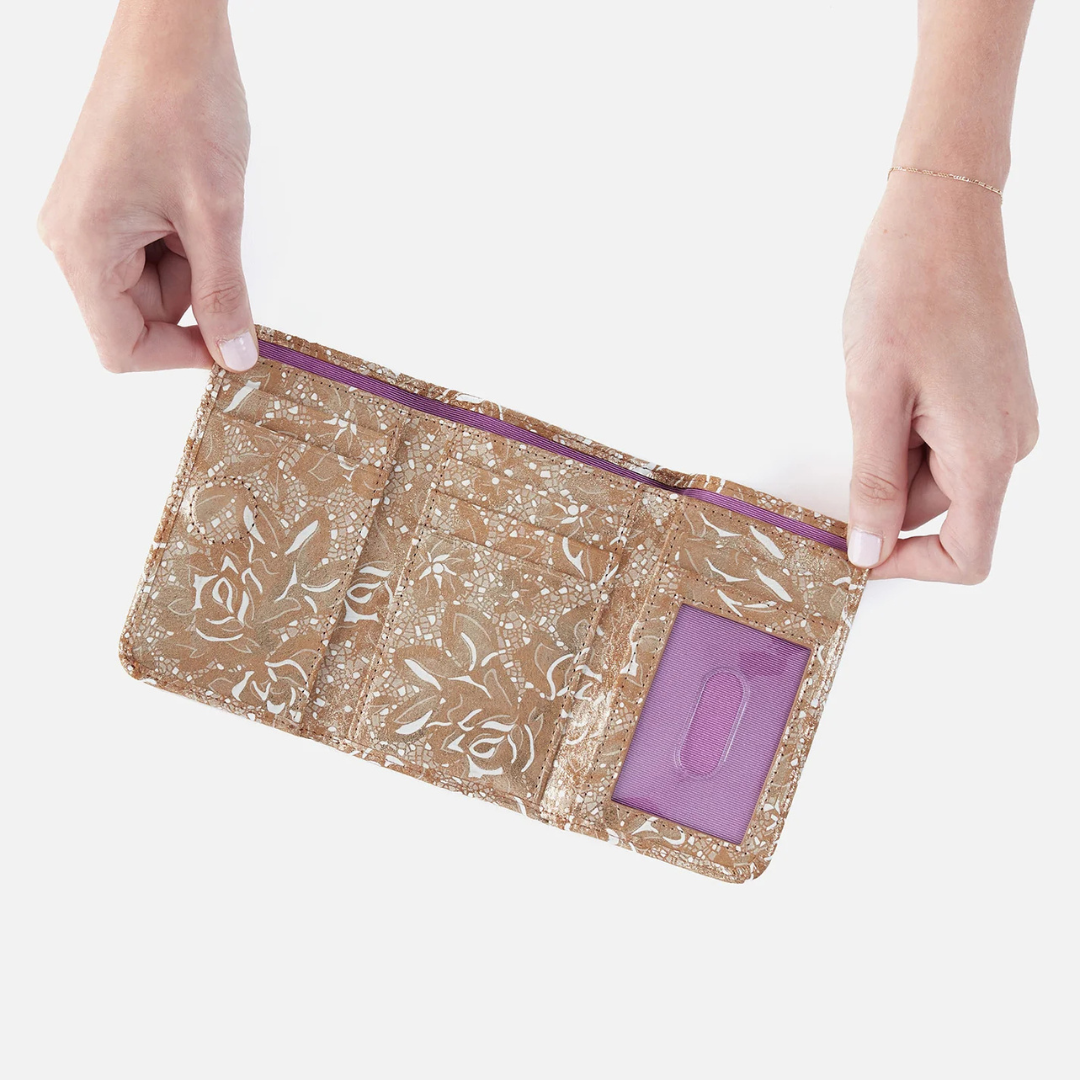 Hobo Jill Trifold Wallet - Gilded Petals