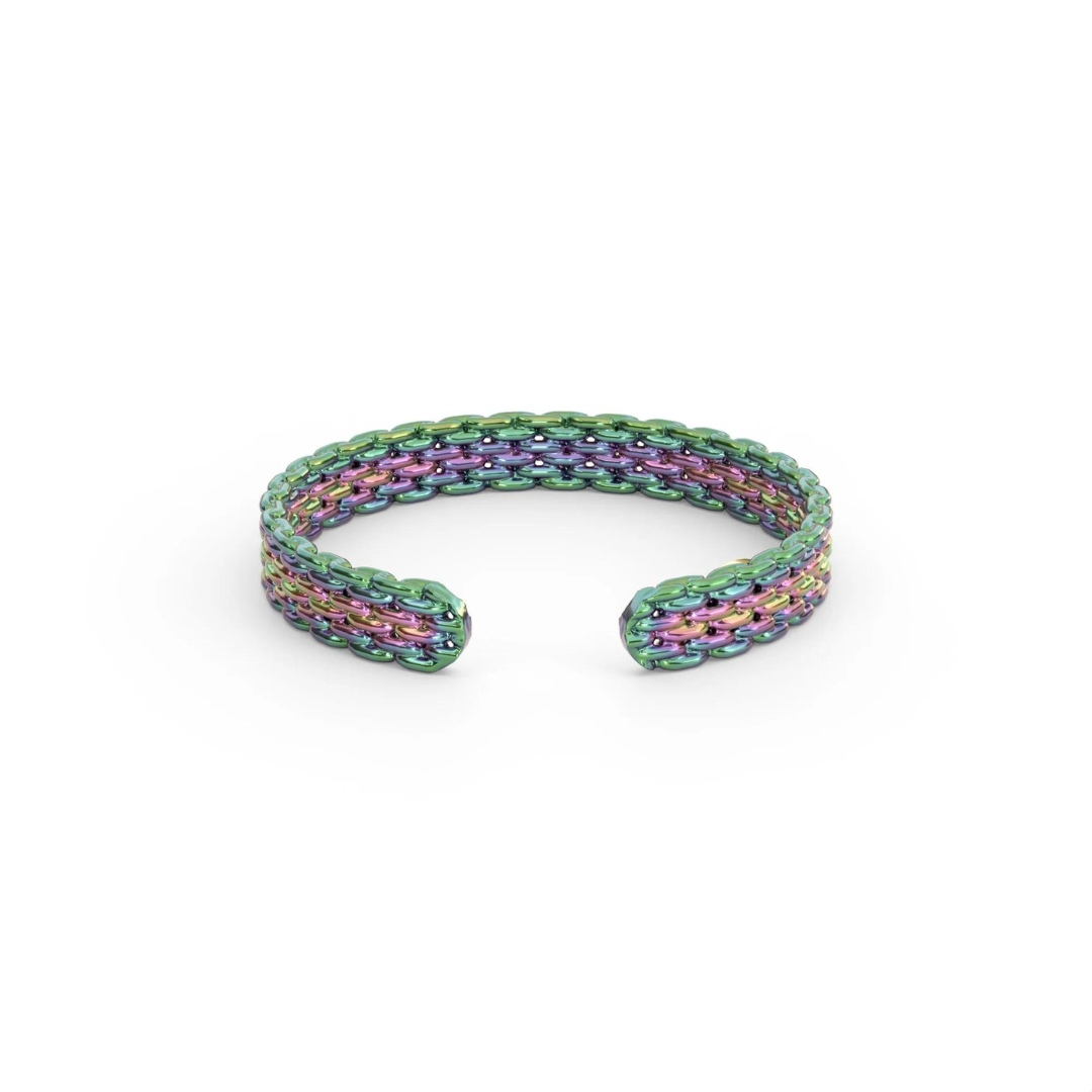 &Livy Metalysic Mesh 3mm Adjustable Ring - Spectra - The Cottage