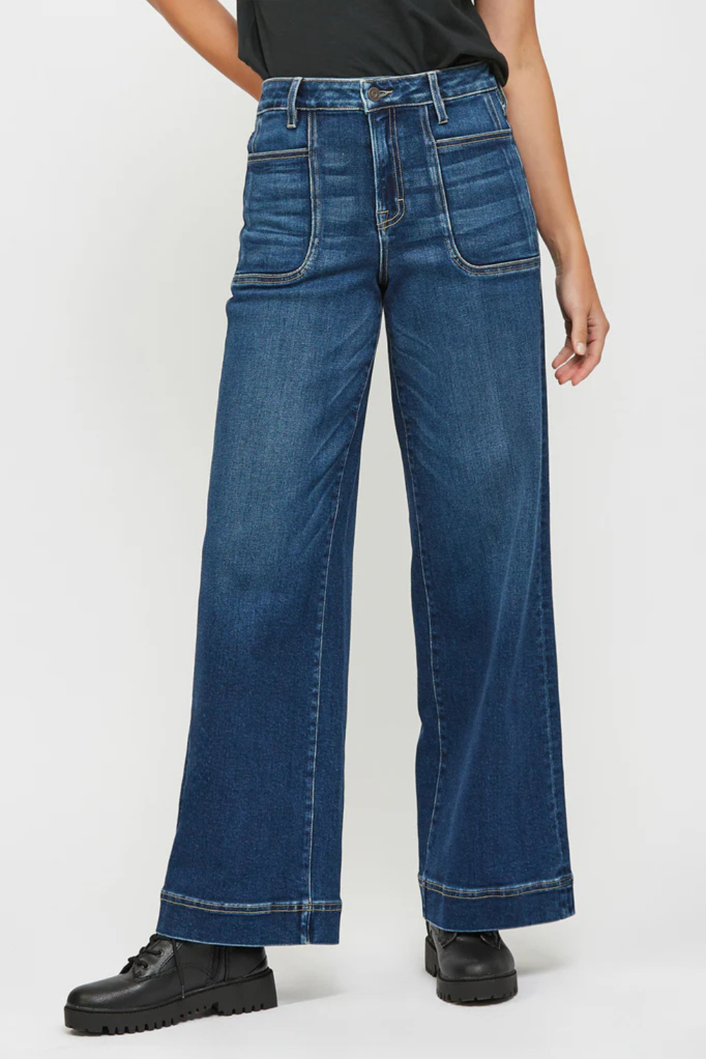 Hidden Nori Extra Wide Leg Jean - Dark