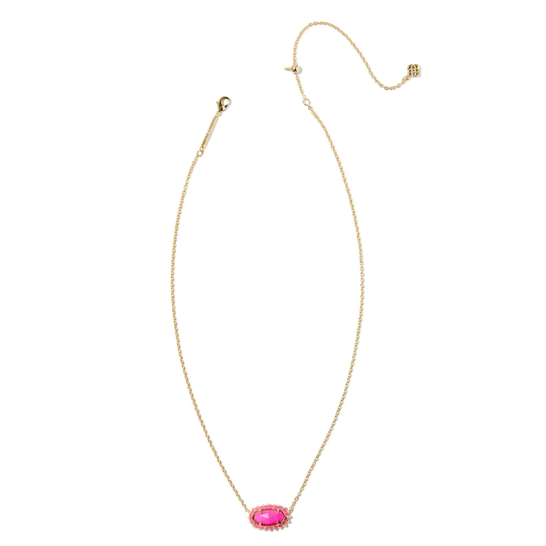 Kendra Scott Elisa Color Burst Frame Necklace - Gold