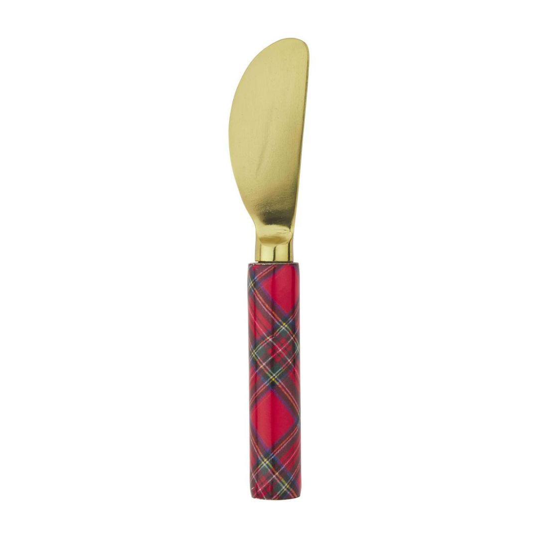 Mud Pie Christmas Tartan Spreader