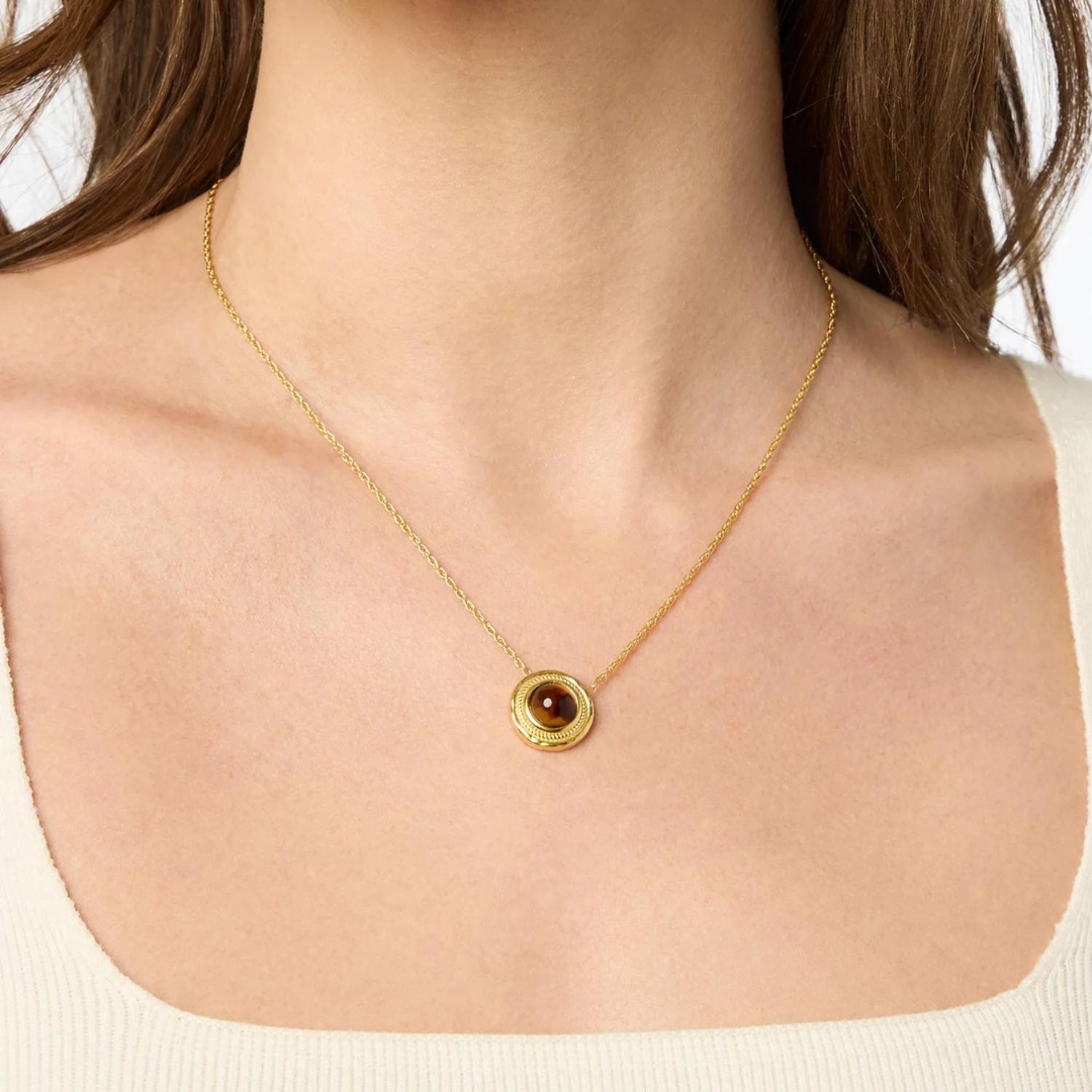 Julie Vos Madison Delicate Necklace - Tortoise Shell