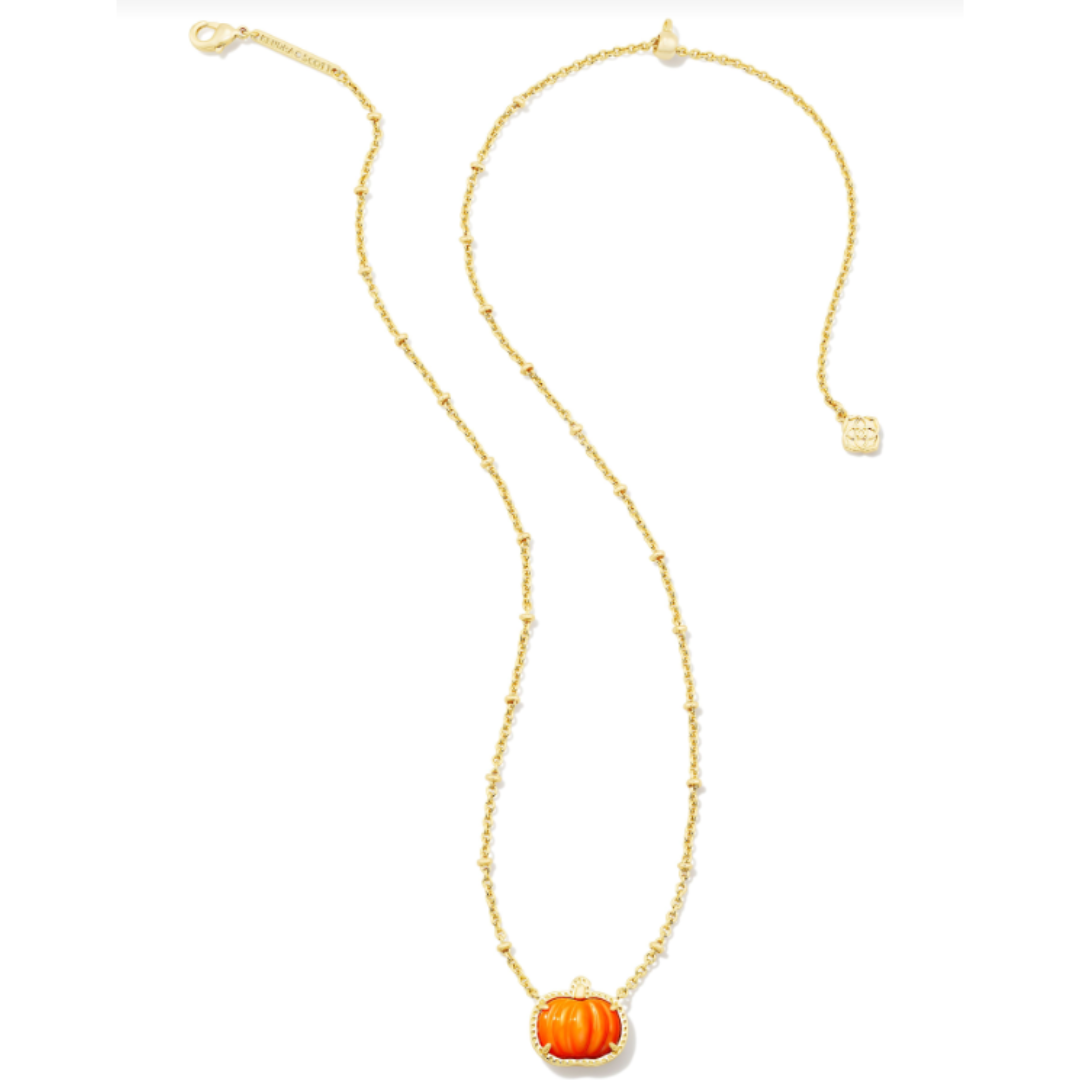 Kendra Scott Pumpkin Short Pendant Necklace - Gold