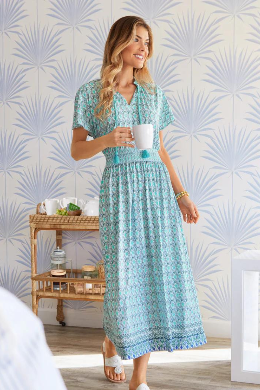 Cabana Life Coverluxe Cap Sleeve Maxi Dress - Amalfi Coast