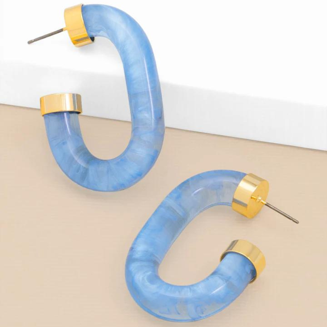 Zenzii Chunky Lucite Hoop Earring