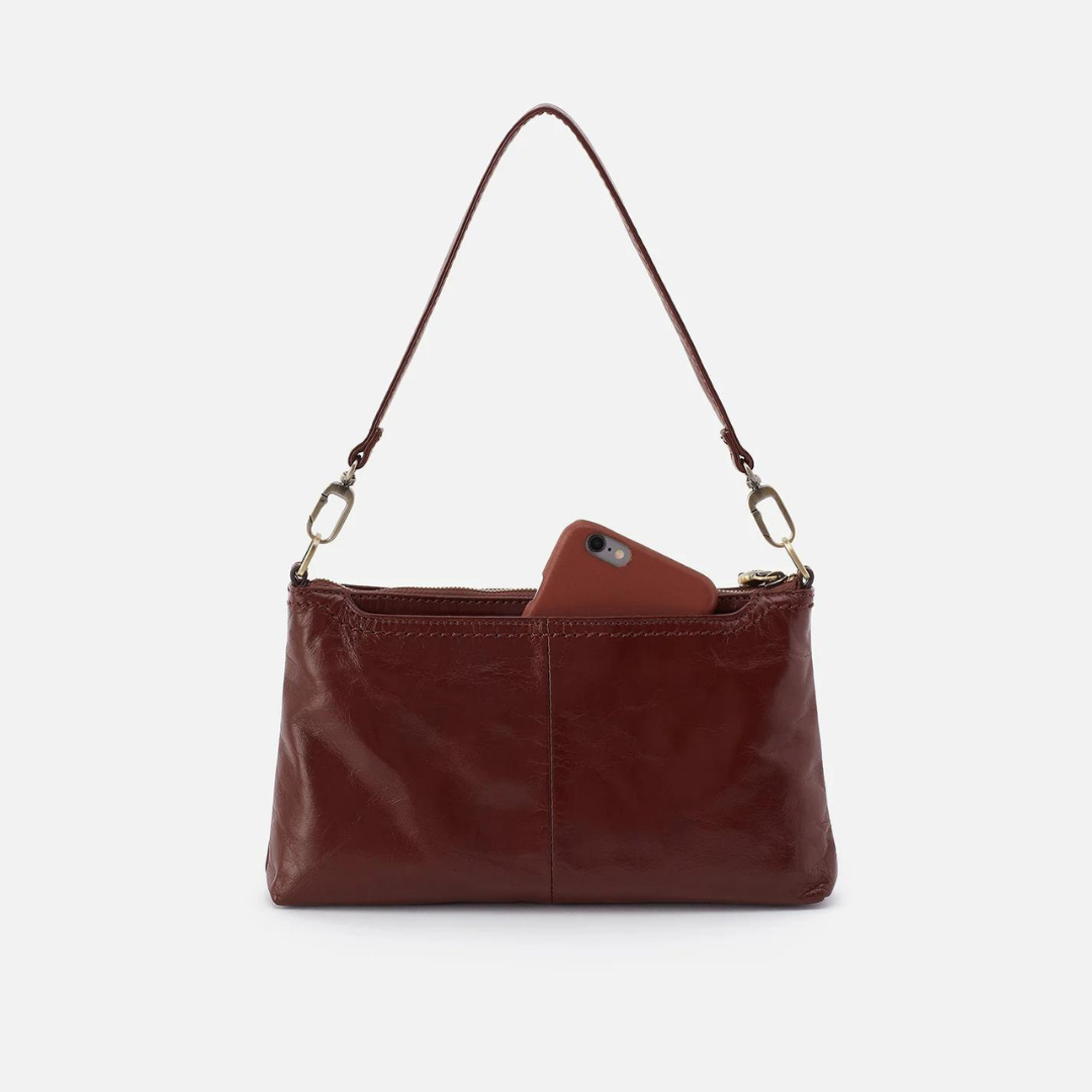 Hobo Darcy Crossbody Polished Leather - Chocolate