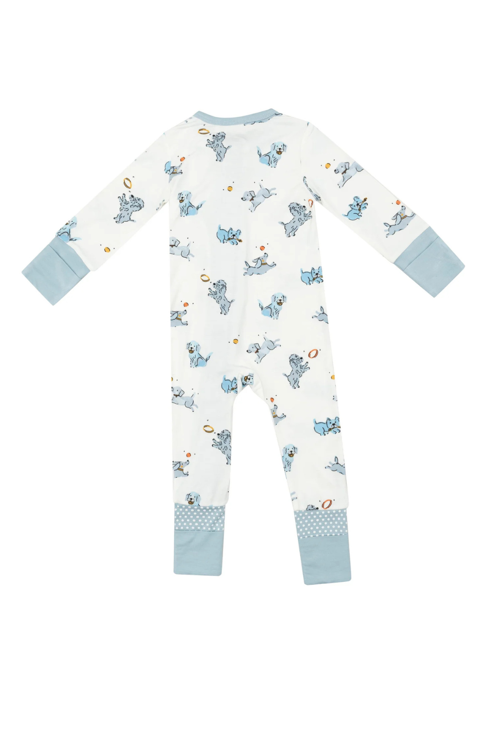 Angel Dear 2-Way Zip Romper - Playful Puppies