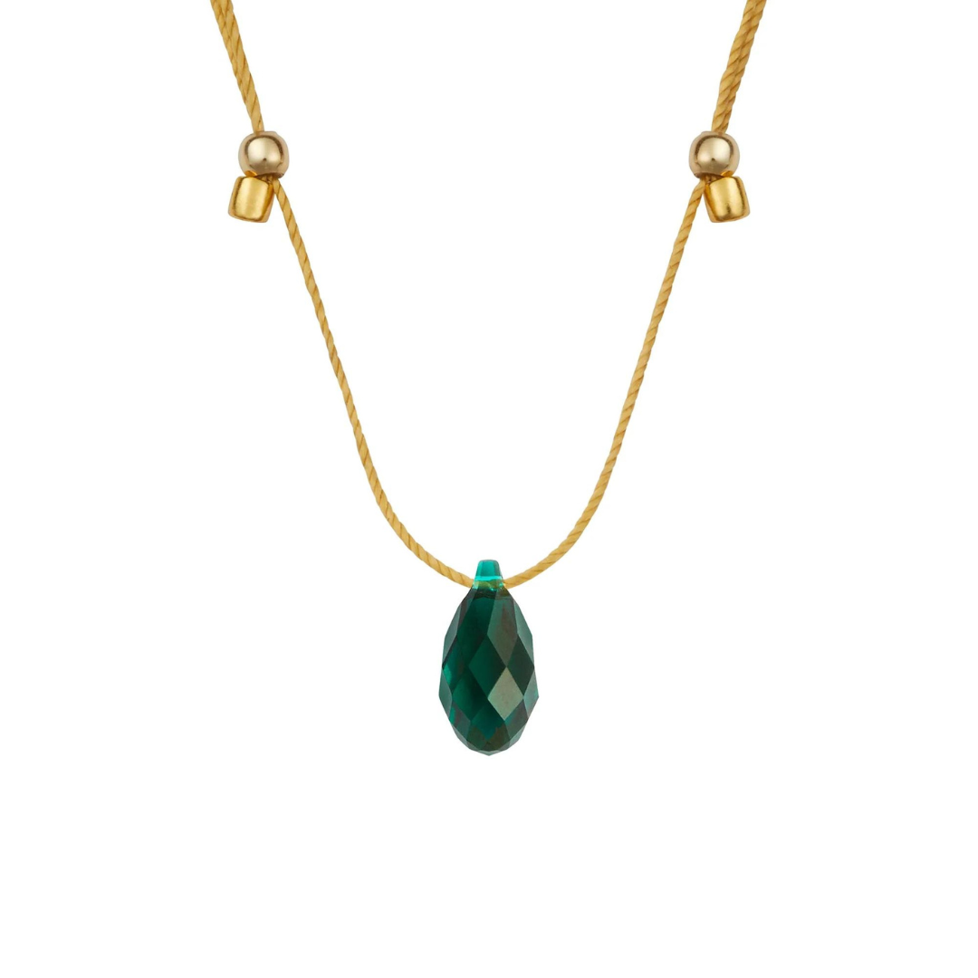 &Livy Emerald Hyevibe Crystal Necklace - The Cottage