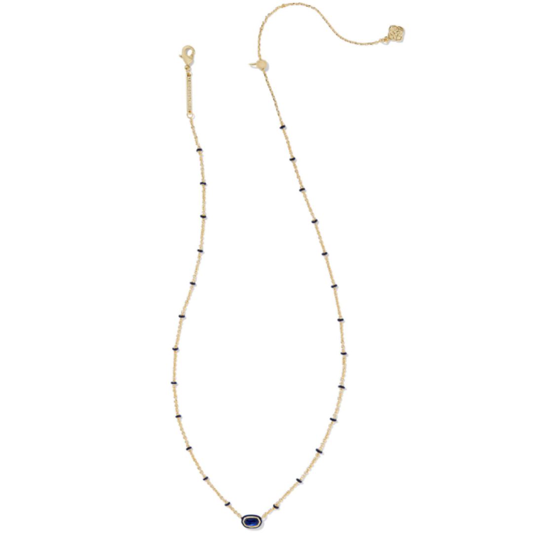 Kendra Scott Mini Elisa Enamel Frame Necklace - Gold