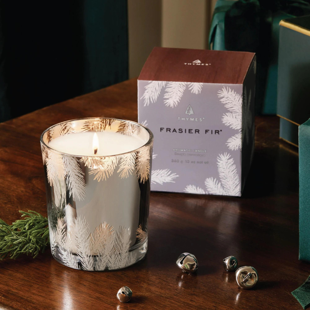 Thymes Silver Poured Candle - Frasier Fir