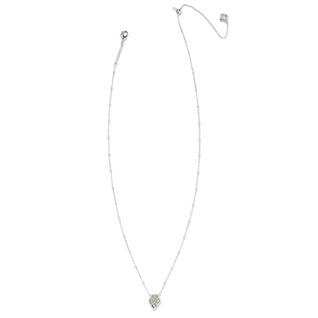 Kendra Scott Framed Tess Druzy Necklace - Rhodium