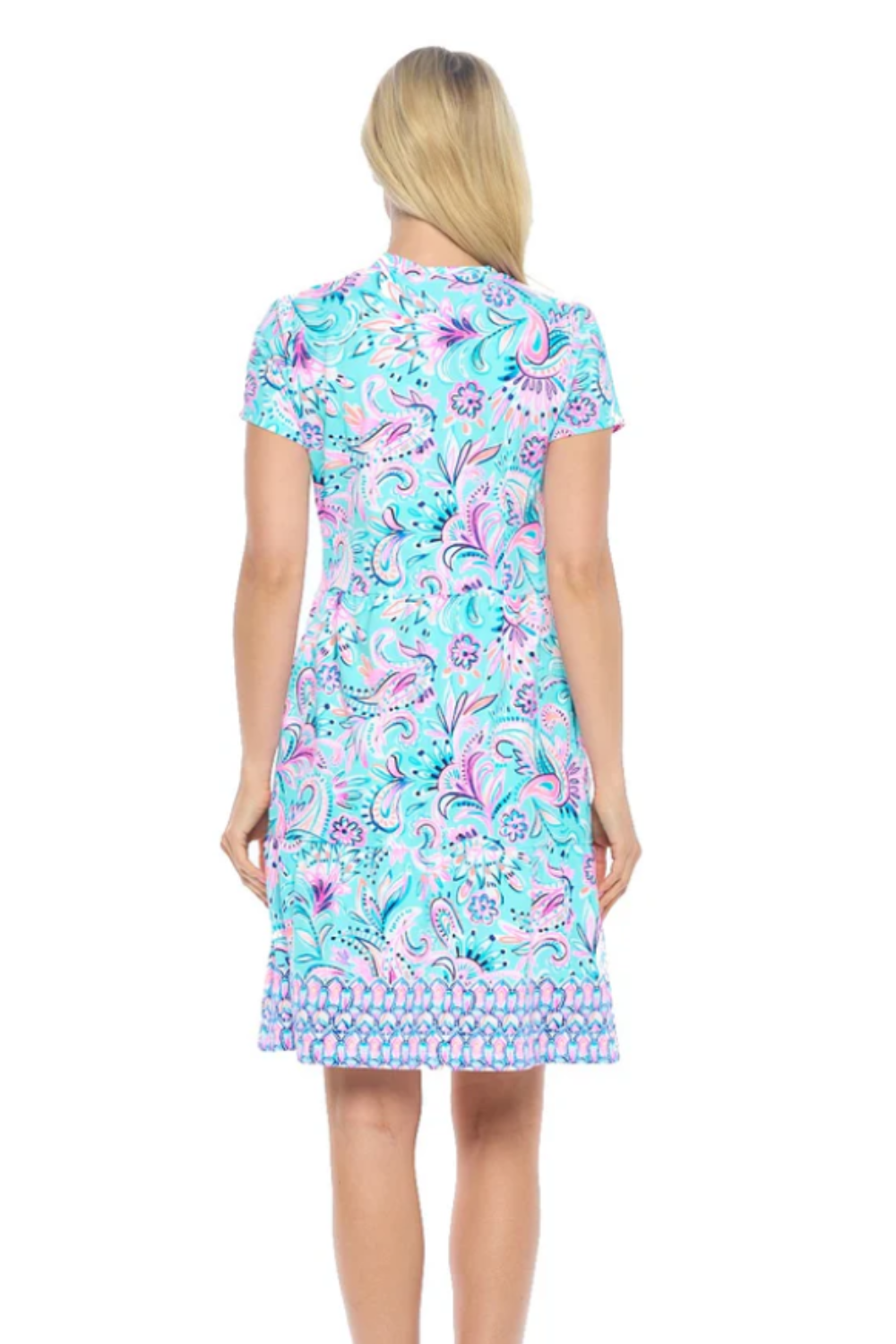 Aryeh Natalia Short Sleeve Tiered Dress - Mint