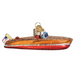 Old World Christmas Classic Wooden Boat Ornament - The Cottage