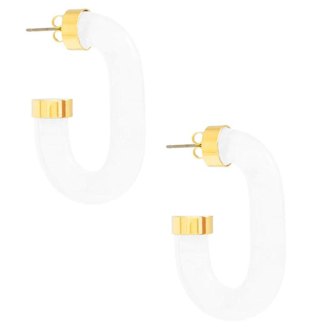 Zenzii Chunky Lucite Hoop Earring