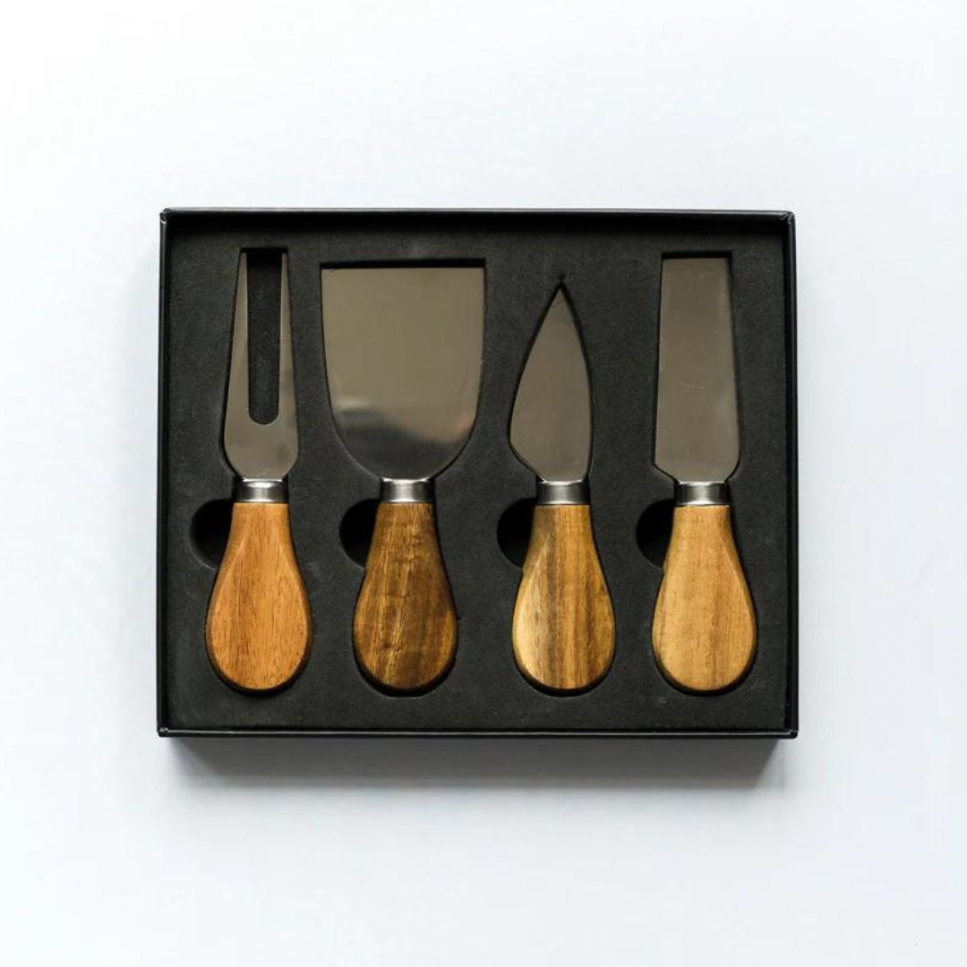 Lynn & Liana Acacia Cheese Knife Set