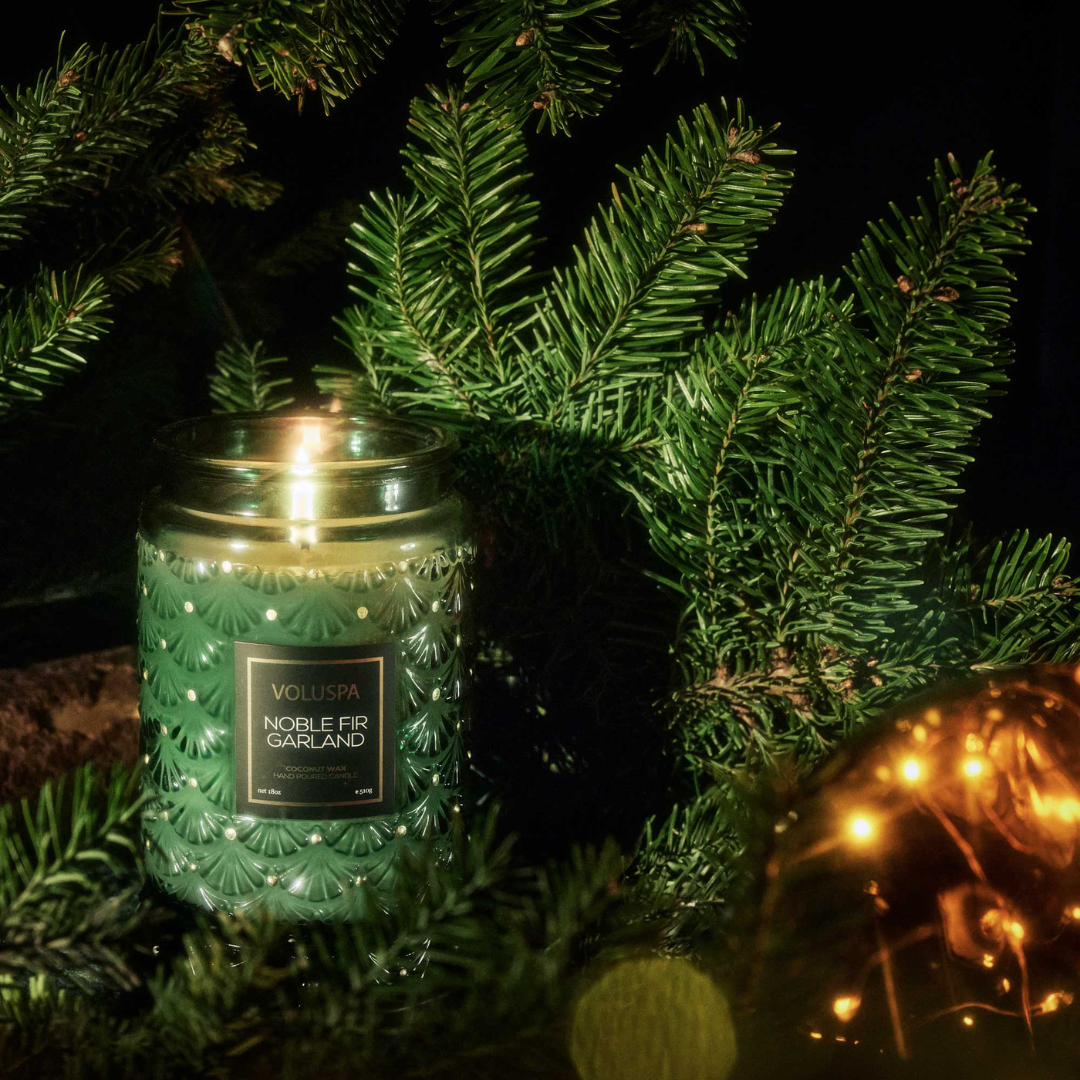 Voluspa Large Jar Candle - Noble Fir Garland