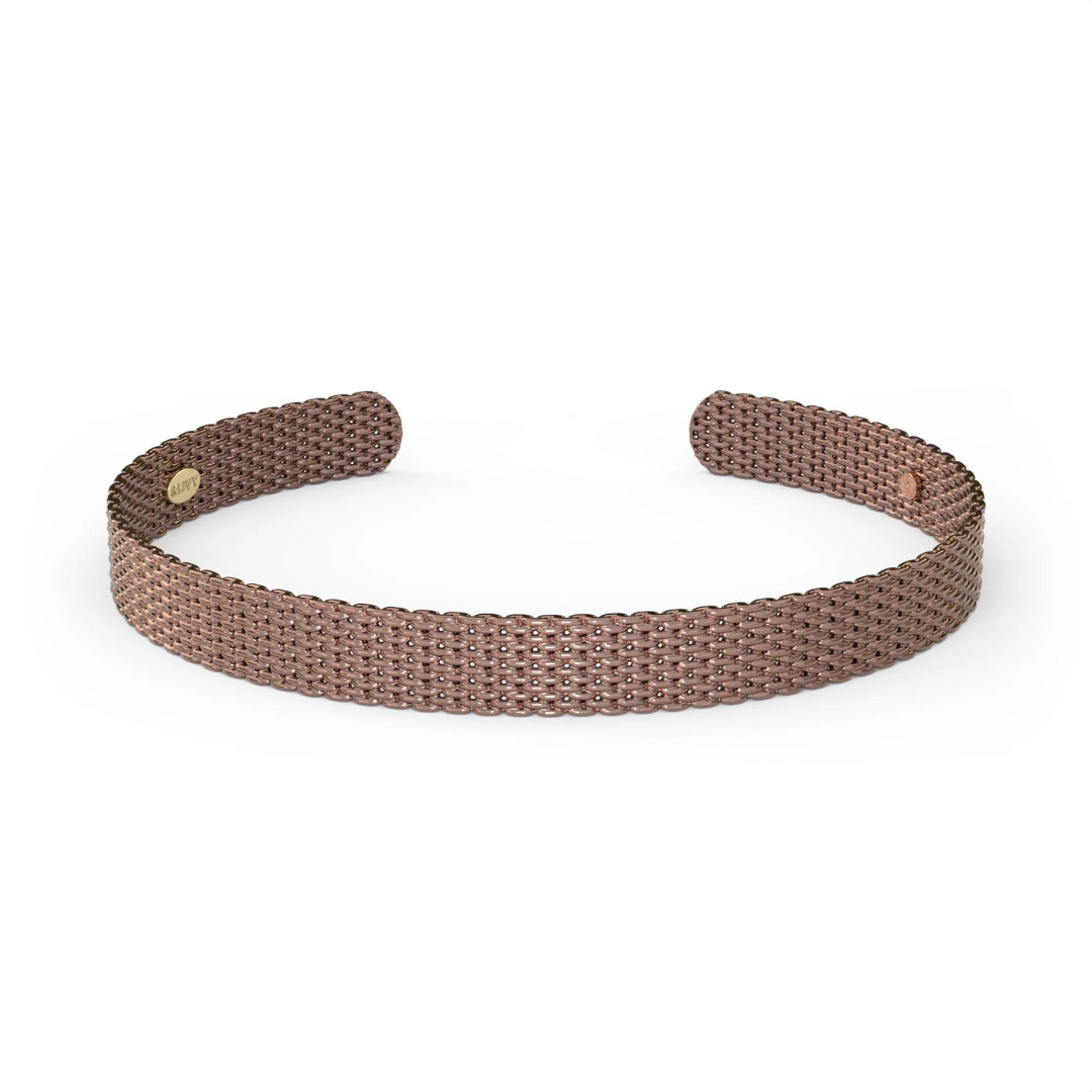 &Livy Metalystic Mesh Cuff Bangle - Rose Gold - The Cottage