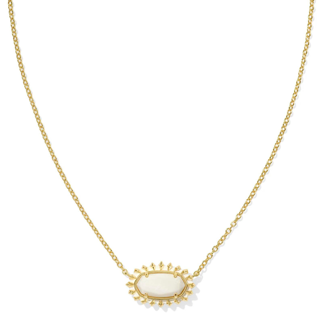 Kendra Scott Elisa Color Burst Frame Necklace - Gold