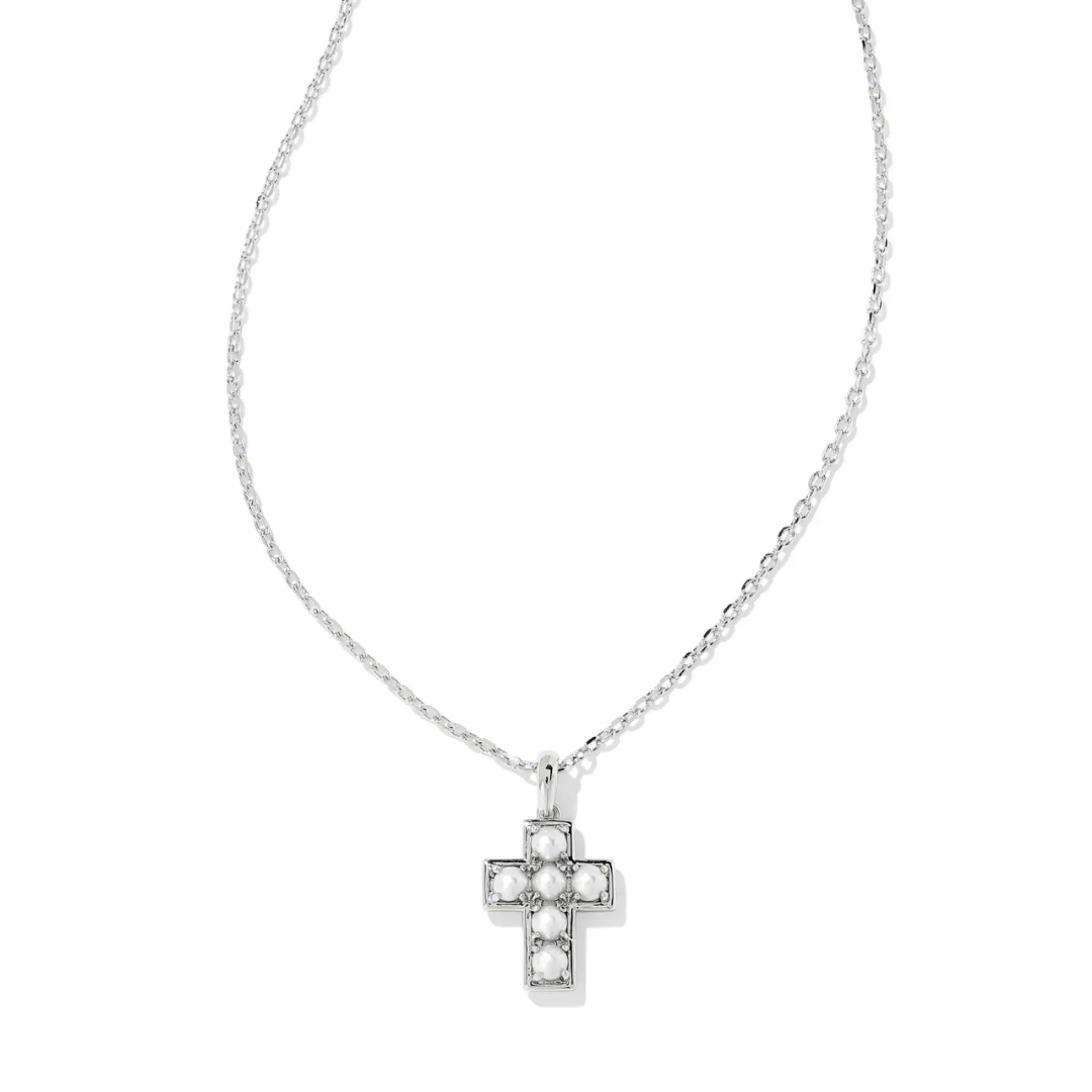 Kendra Scott Pearl Cross Short Pendant