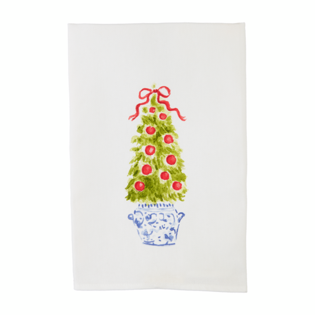 Mud Pie Christmas Topiary Towel