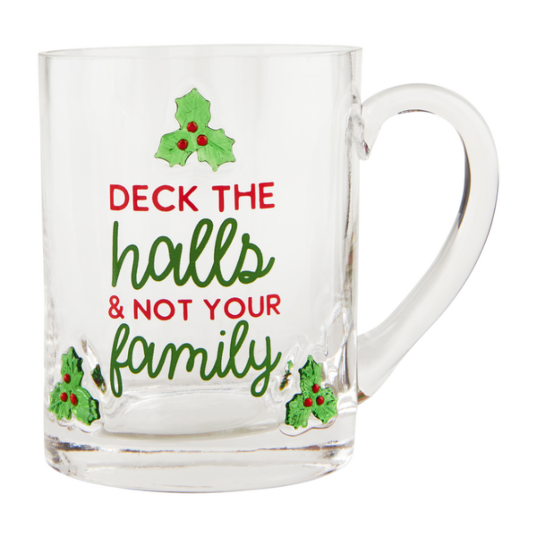 Mud Pie Christmas Icon Glass Mug