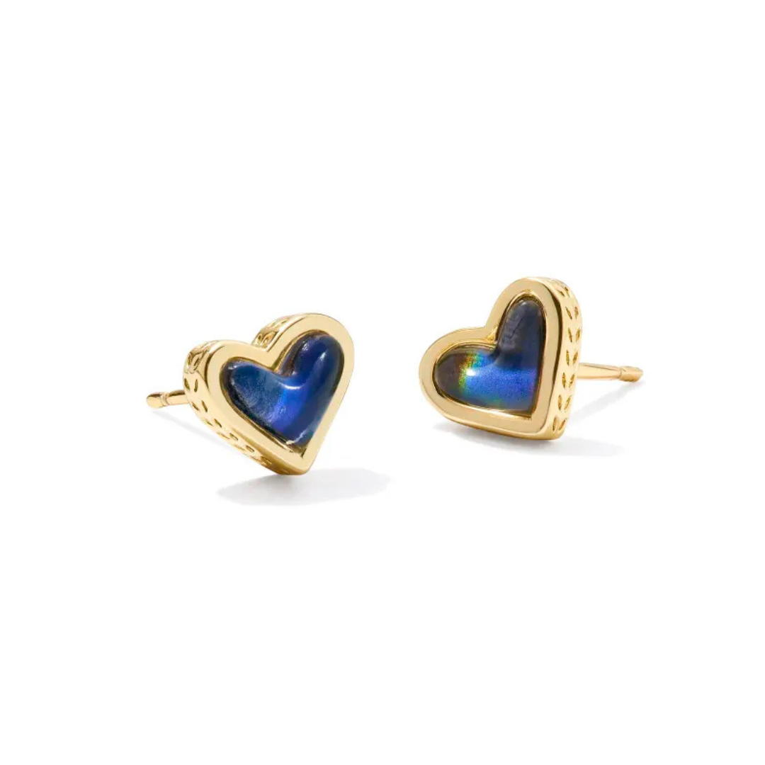 Kendra Scott Framed Ari Heart Stud Earrings - Gold