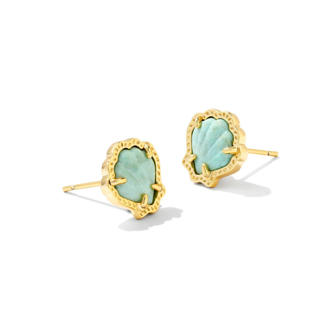 Kendra Scott Brynne Shell Stud Earrings - Gold