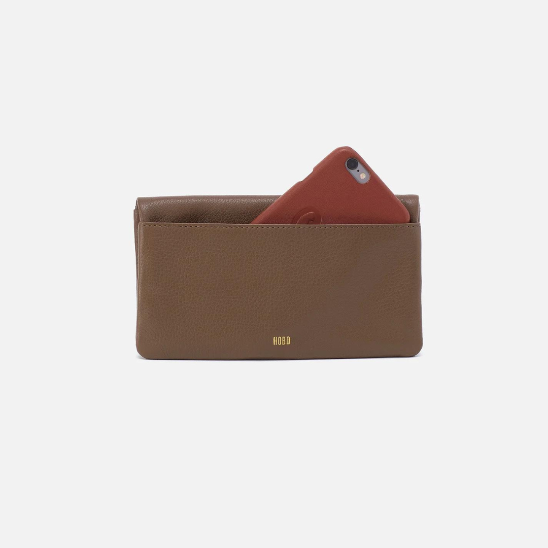 Hobo Lumen Continental Wallet Pebbled Leather - Dark Elm