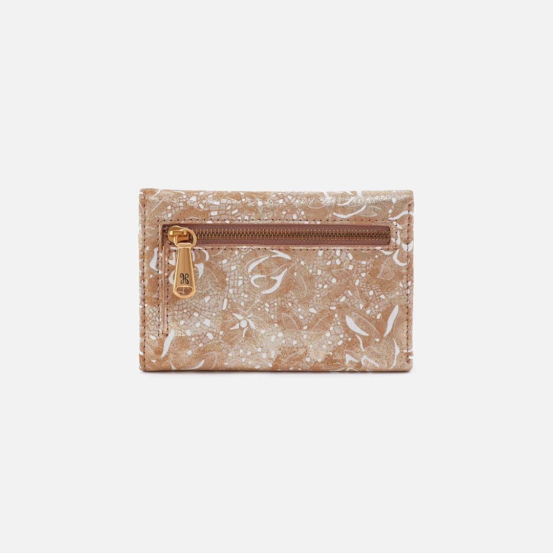 Hobo Jill Trifold Wallet - Gilded Petals