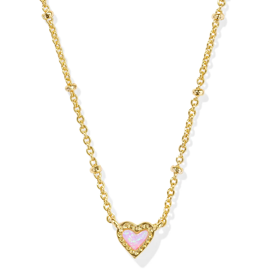 Kendra Scott Mini Ari Heart Satellite Pendant Necklace - Gold