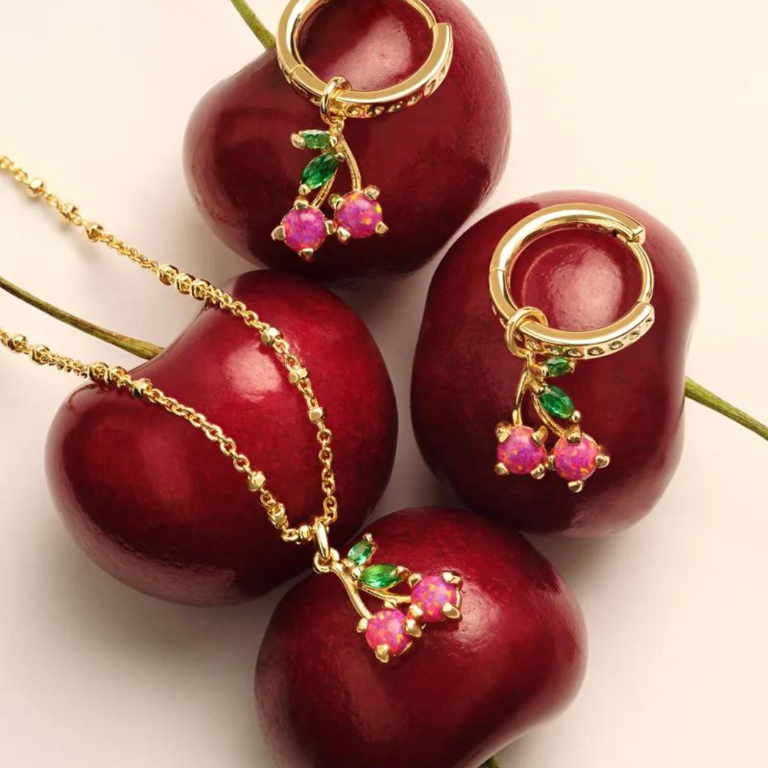 Kendra Scott Cherry Huggie Earrings - Gold