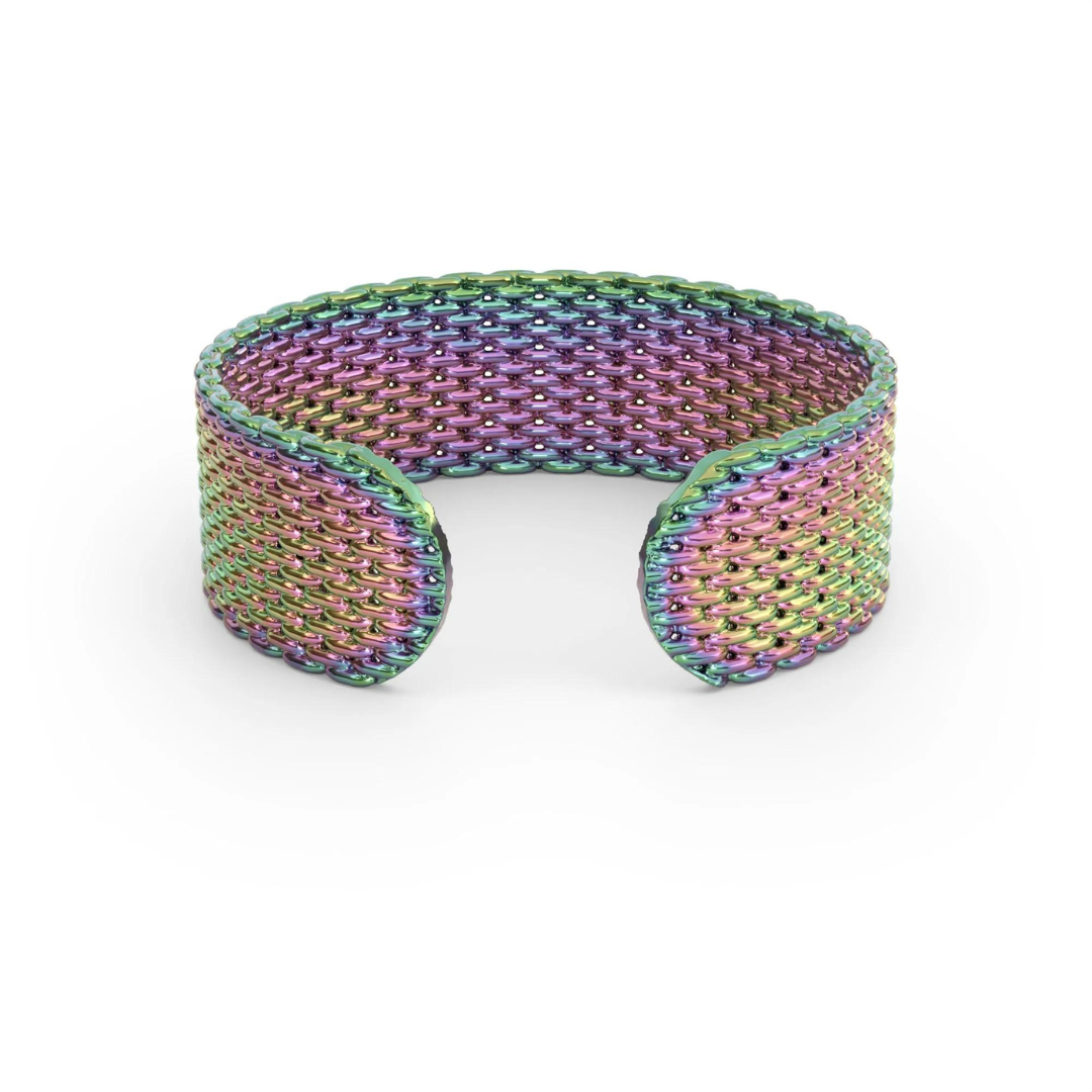 &Livy Metalysic Mesh 8mm Adjustable Ring - Spectra - The Cottage