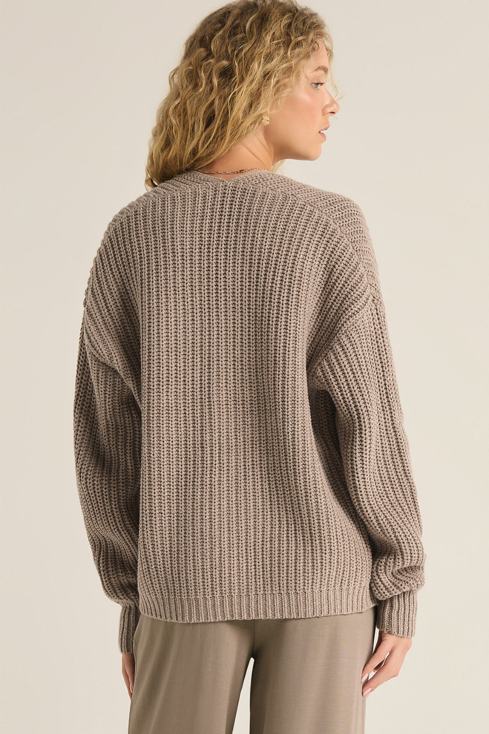 Z Supply Sutton Rib Cardigan - Heather Taupe