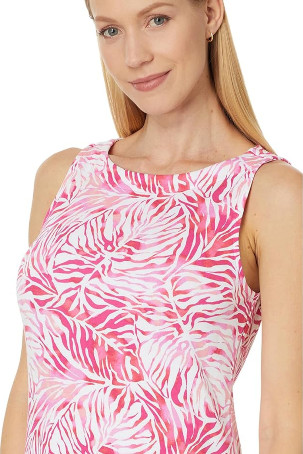 Tommy Bahama Darcy Monstera Mirage Dress - Glowing Azalea - The Cottage