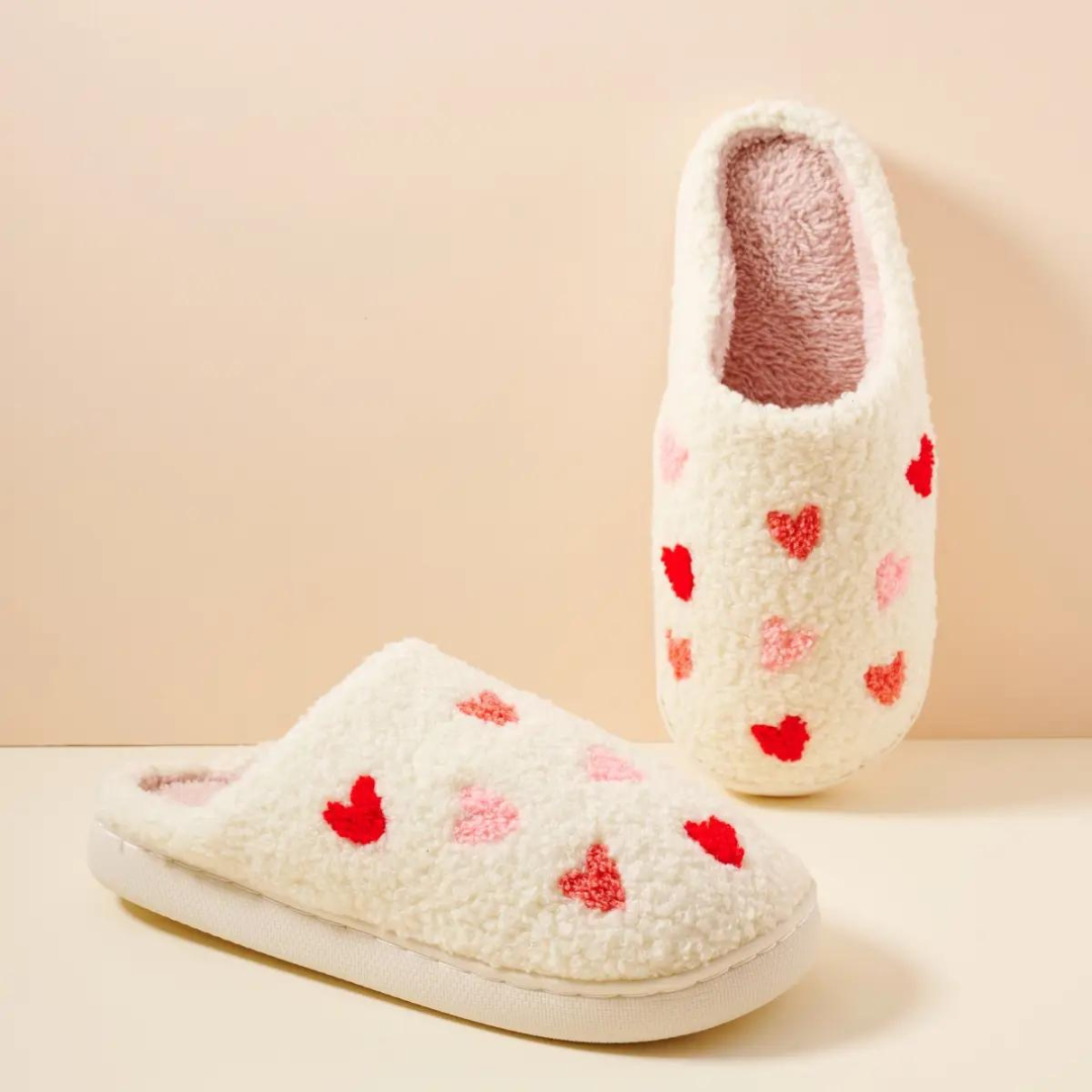 Lilla Haven Multi Hearts Home Slippers