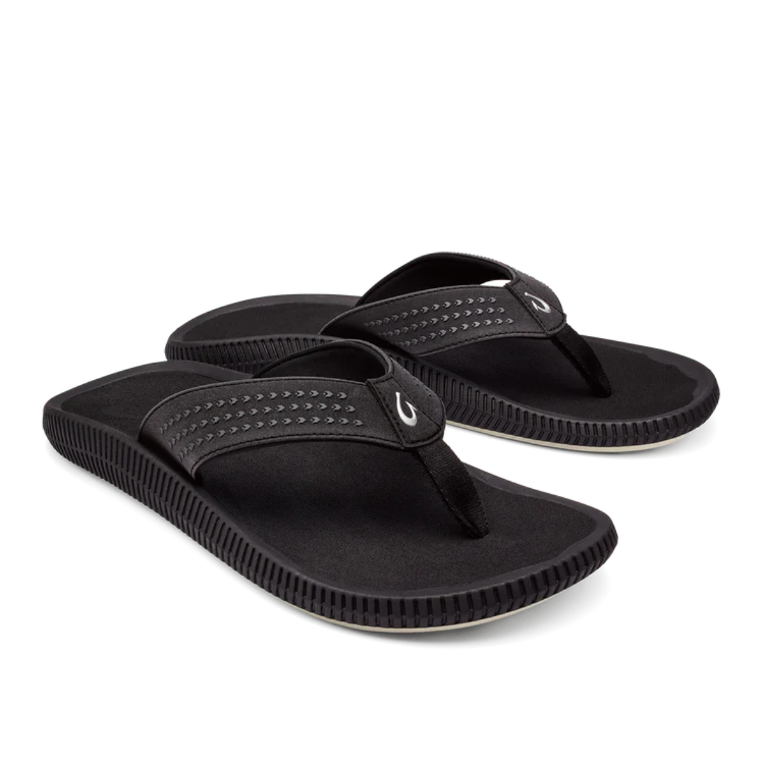 Olukai Ulele Flip Flops - Black - The Cottage